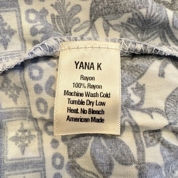 Yana K Mia Blue Flowers Lightweight Slip on top - Picture 6 of 7